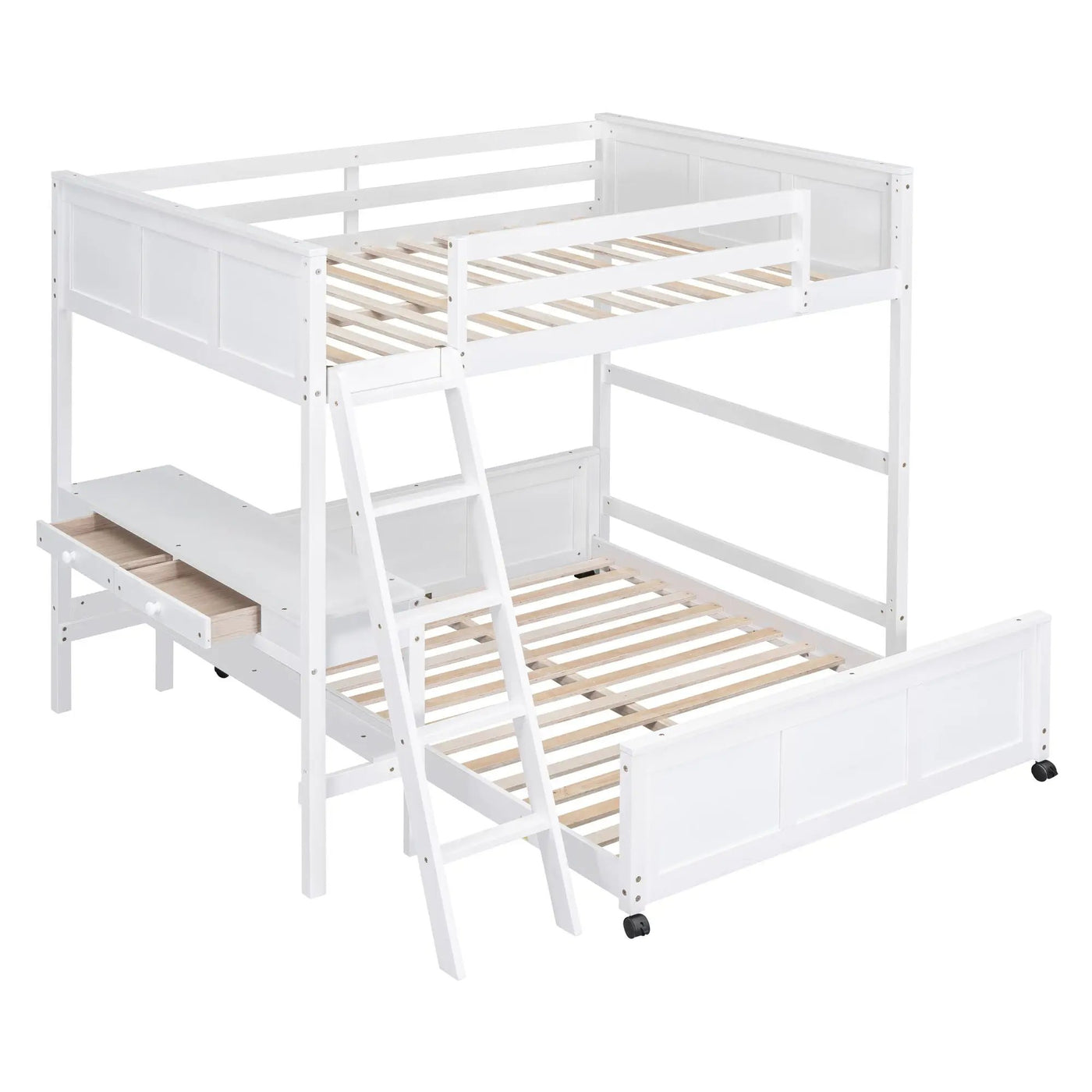 Full Over Full Bunk Bed With Desk by Unique Piece Furniture