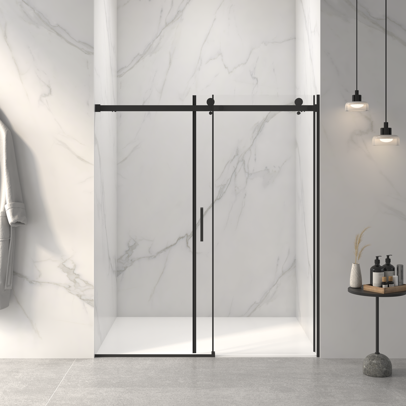 Frameless Sliding Shower Door - 5/16" Thick Tempered Glass by HouseOfZazla