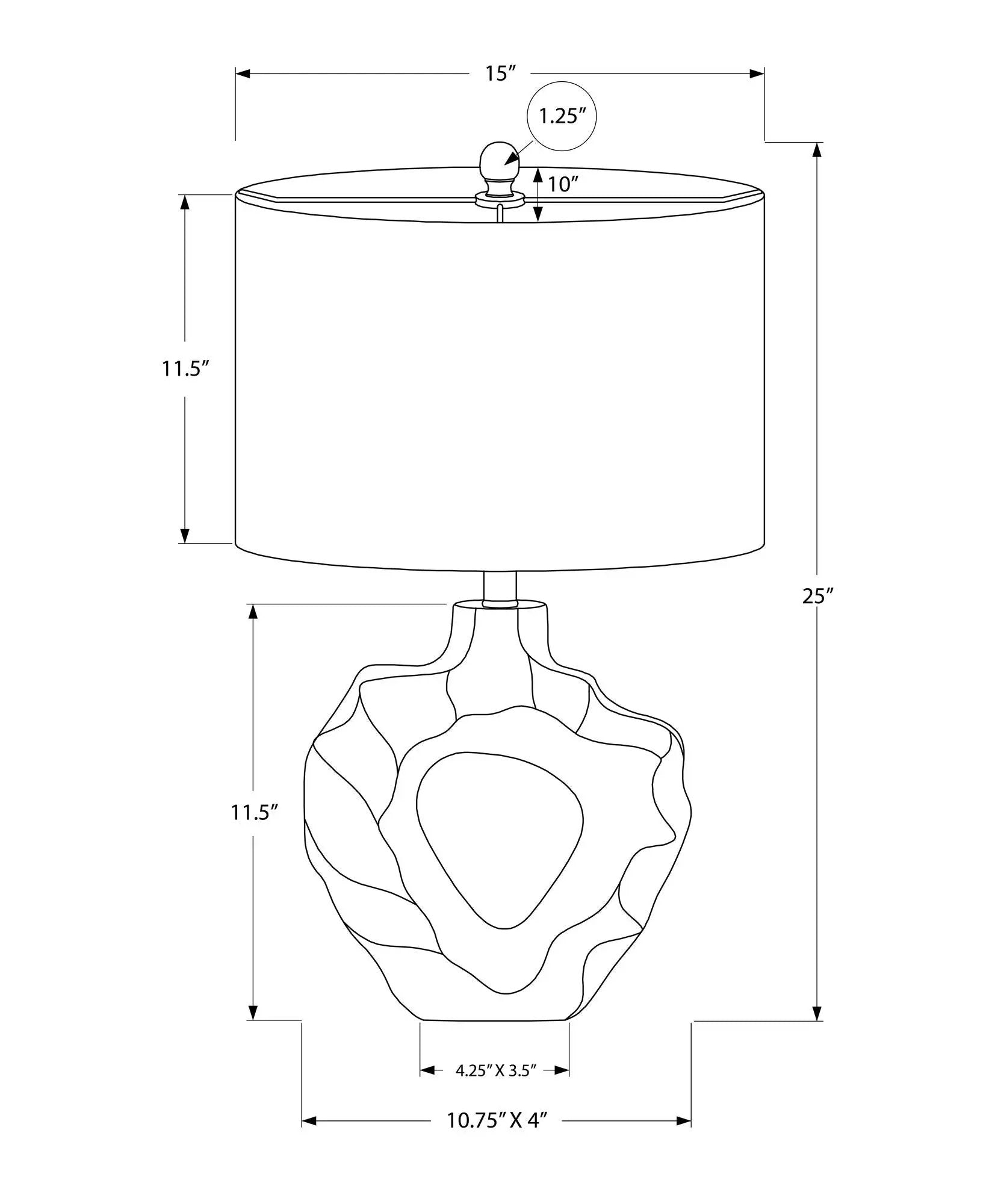 Lighting, Table Lamp, Modern - Cream by Unique Piece Furniture