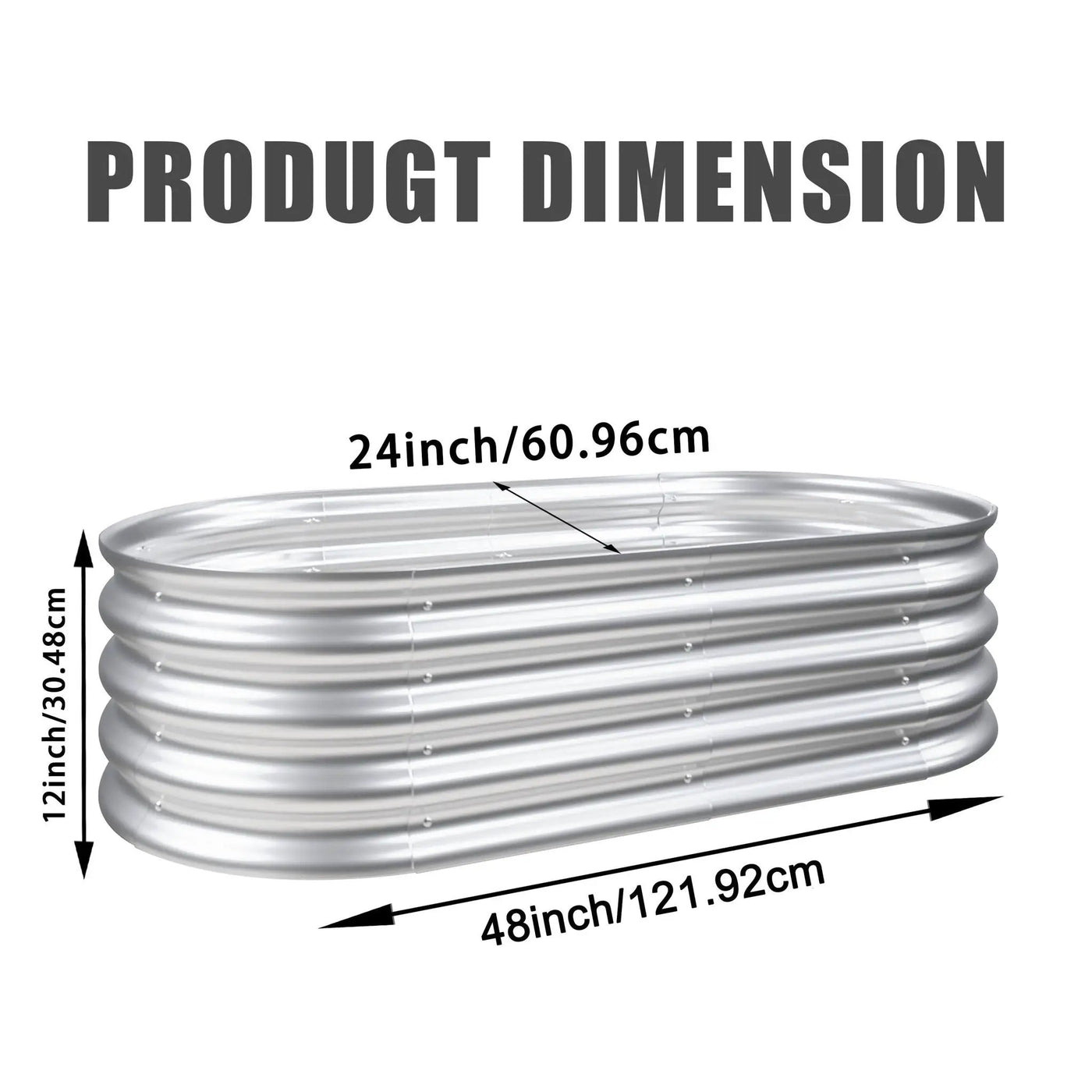 Heavy Duty Galvanized Raised Garden Bed Kit For Vegetables, Flowers & Herbs by HouseOfZazla