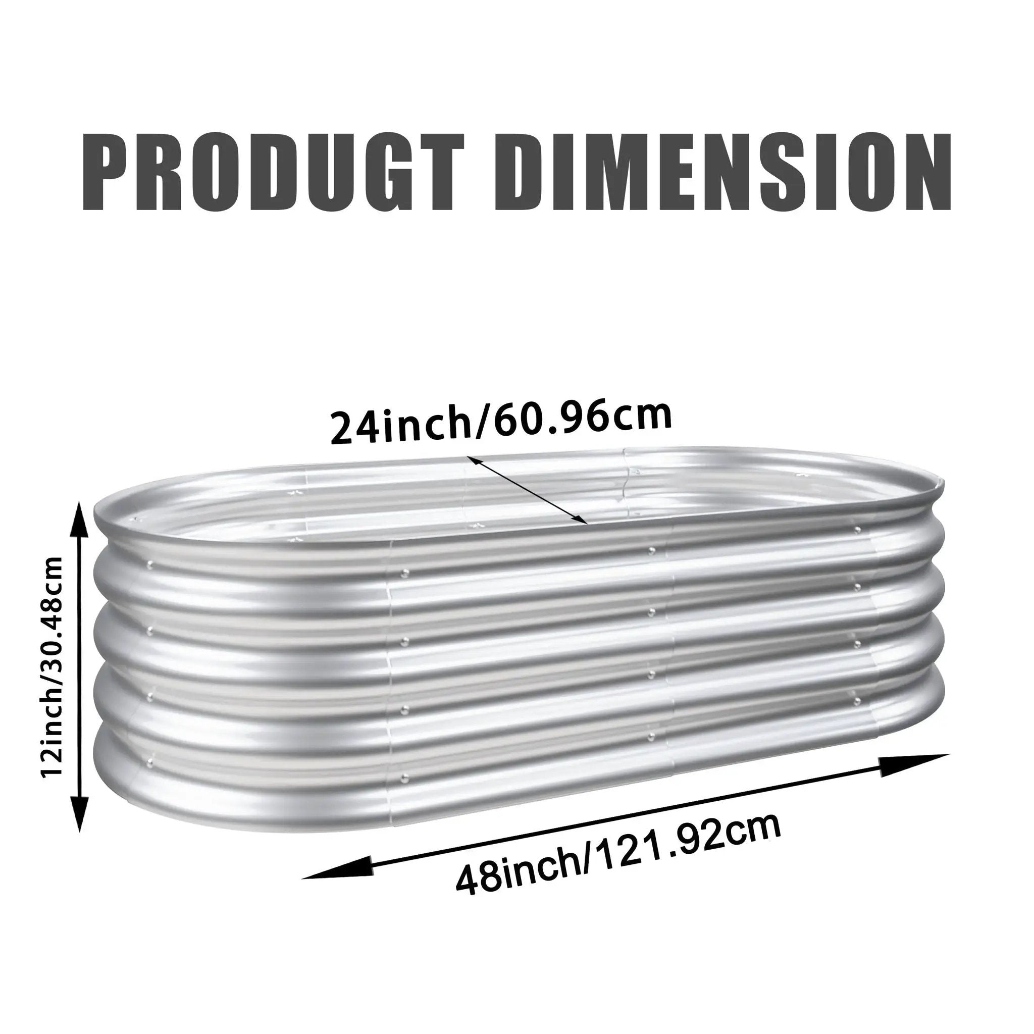 Heavy Duty Galvanized Raised Garden Bed Kit For Vegetables, Flowers & Herbs by HouseOfZazla