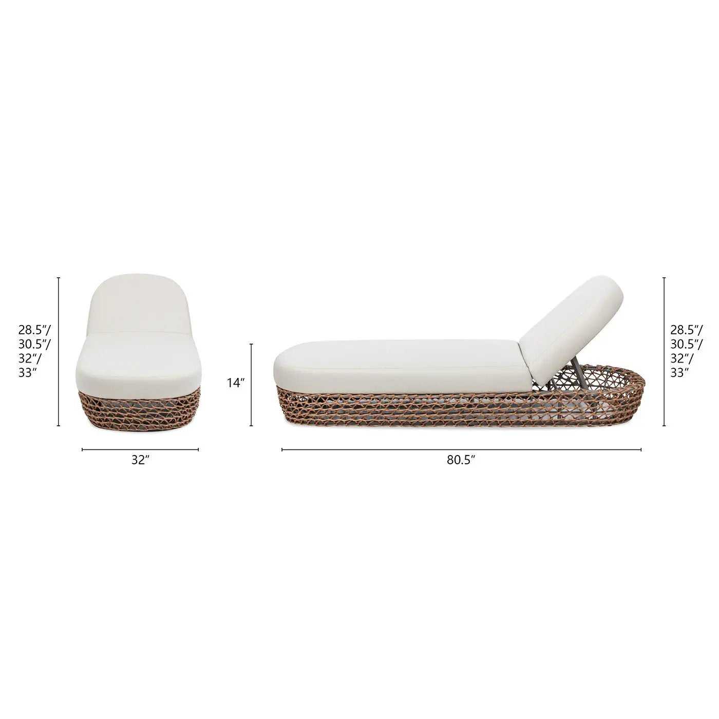 Willow - Sunbrella Upholstered Patio Lounger by HouseOfZazla