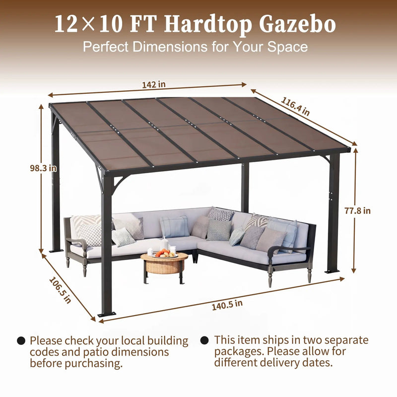 12x10 FT Hardtop Gazebo by HouseOfZazla