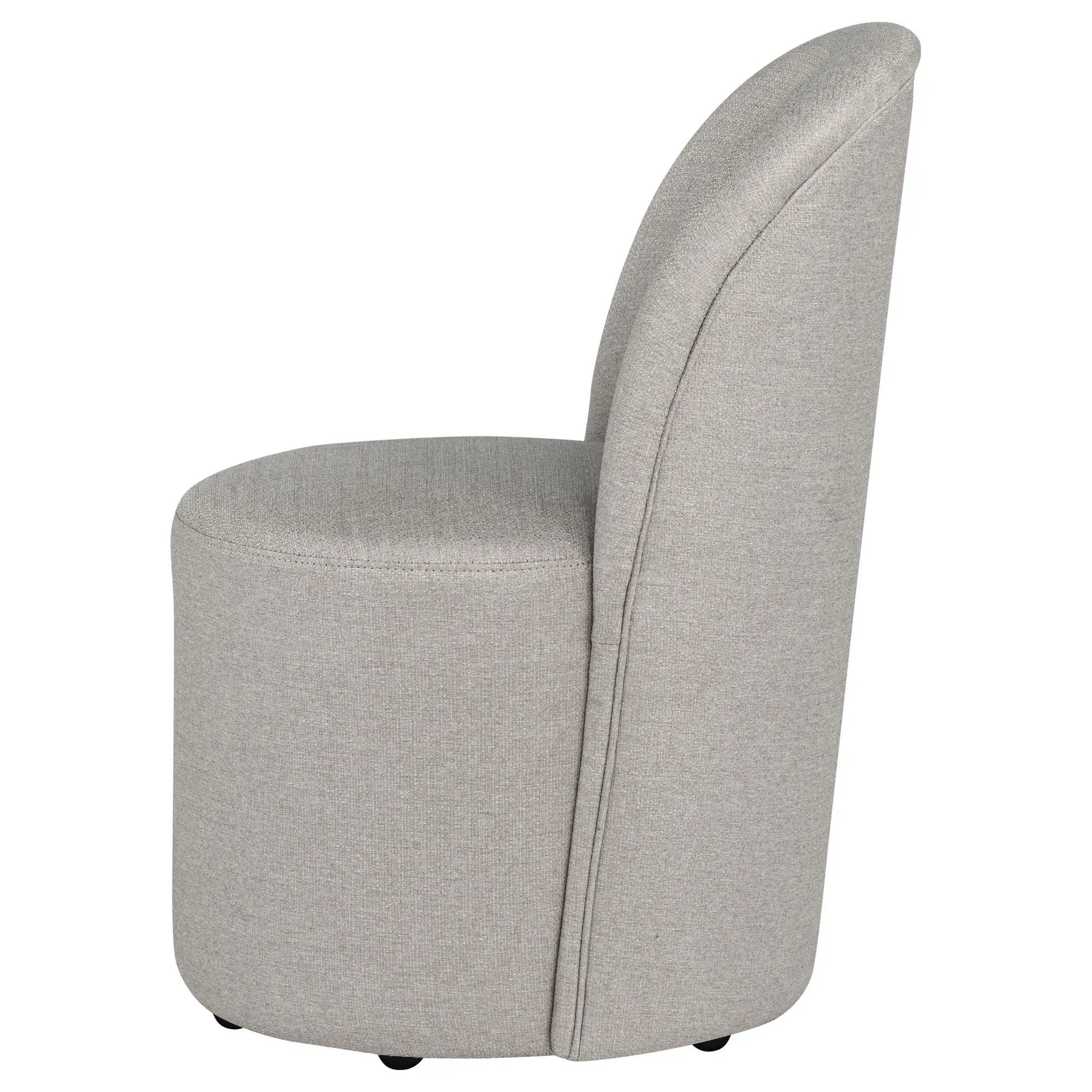 Aubrey Upholstered Barrel Dining Side Chair Beige (Set of 2) by Unique Piece Furniture
