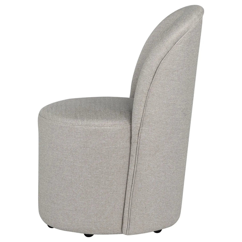 Aubrey Upholstered Barrel Dining Side Chair Beige (Set of 2) by Unique Piece Furniture