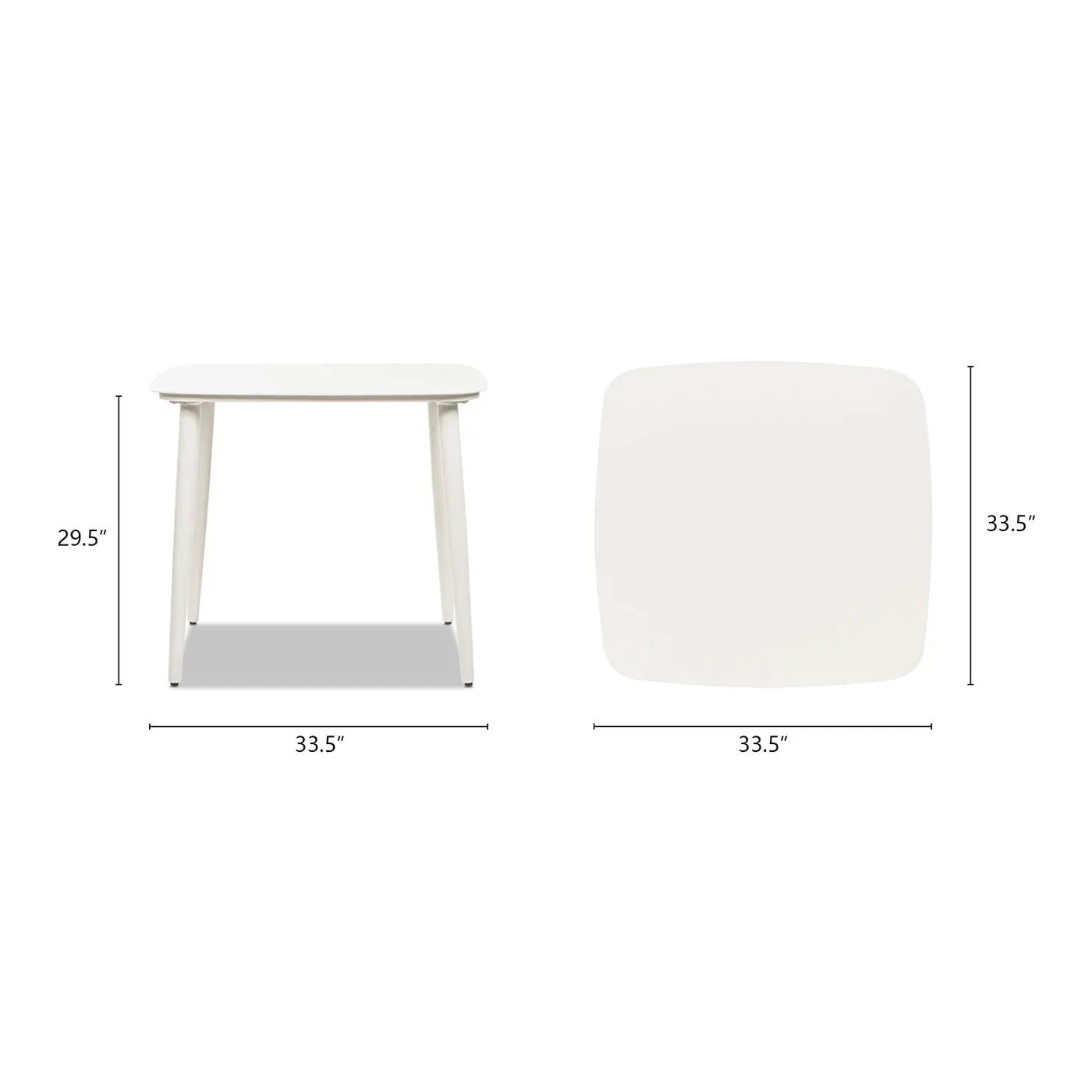 Santorini 33.5" Square Outdoor Patio Table by HouseOfZazla