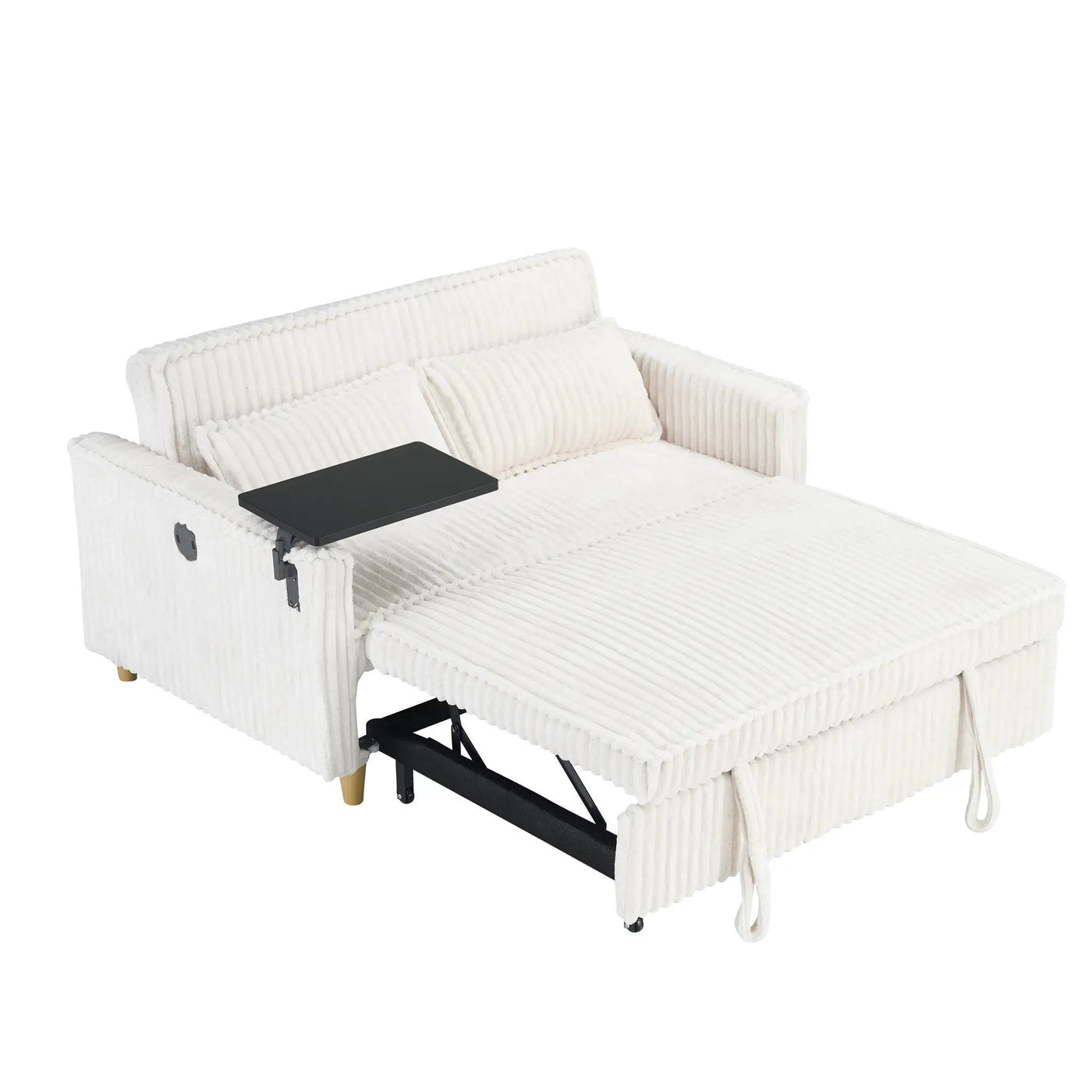 Pull Out Sofa With Movable Tabletop And USB Ports by HouseOfZazla