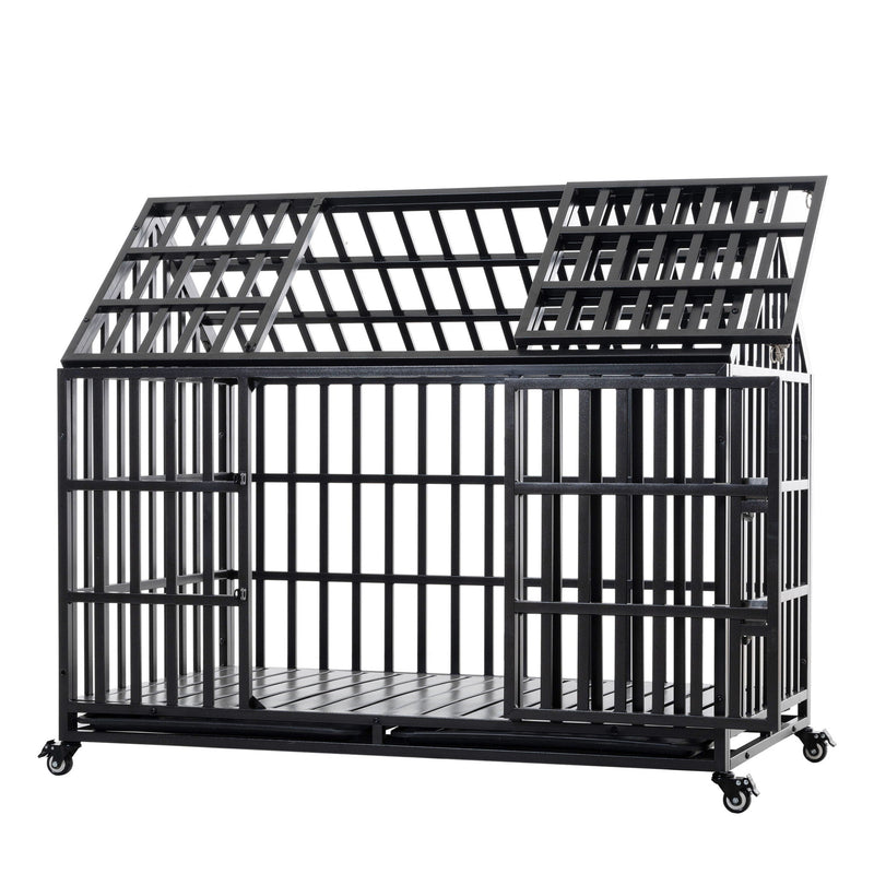Heavy Duty Dog Crate Lockable Wheels by HouseOfZazla