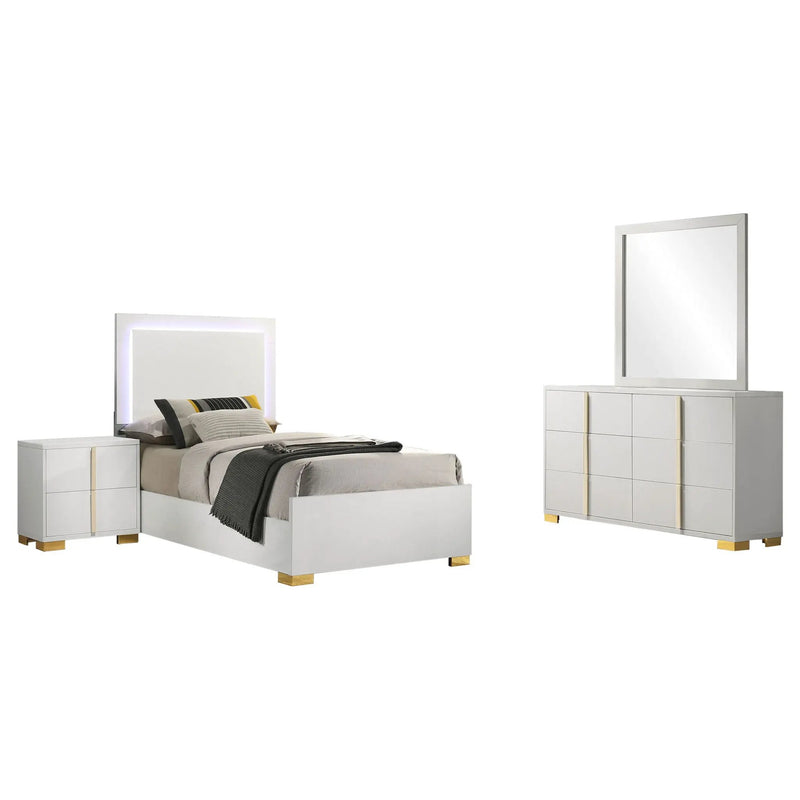 Marceline 4-piece Twin Bedroom Set White by Unique Piece Furniture