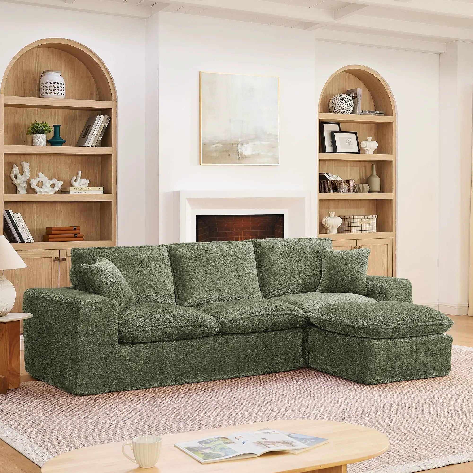 Sectional Sofa With Moveable Ottoman by Unique Piece Furniture