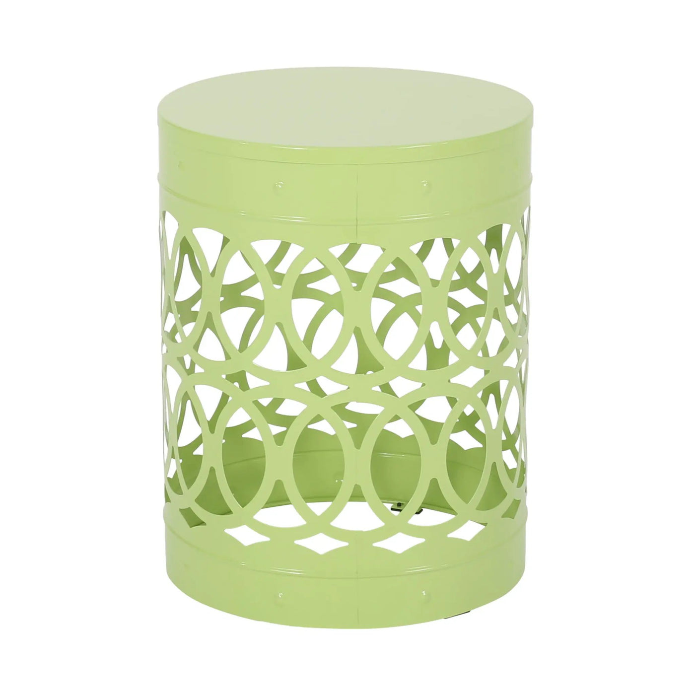 Outdoor Metal Large End Table, Modern Design