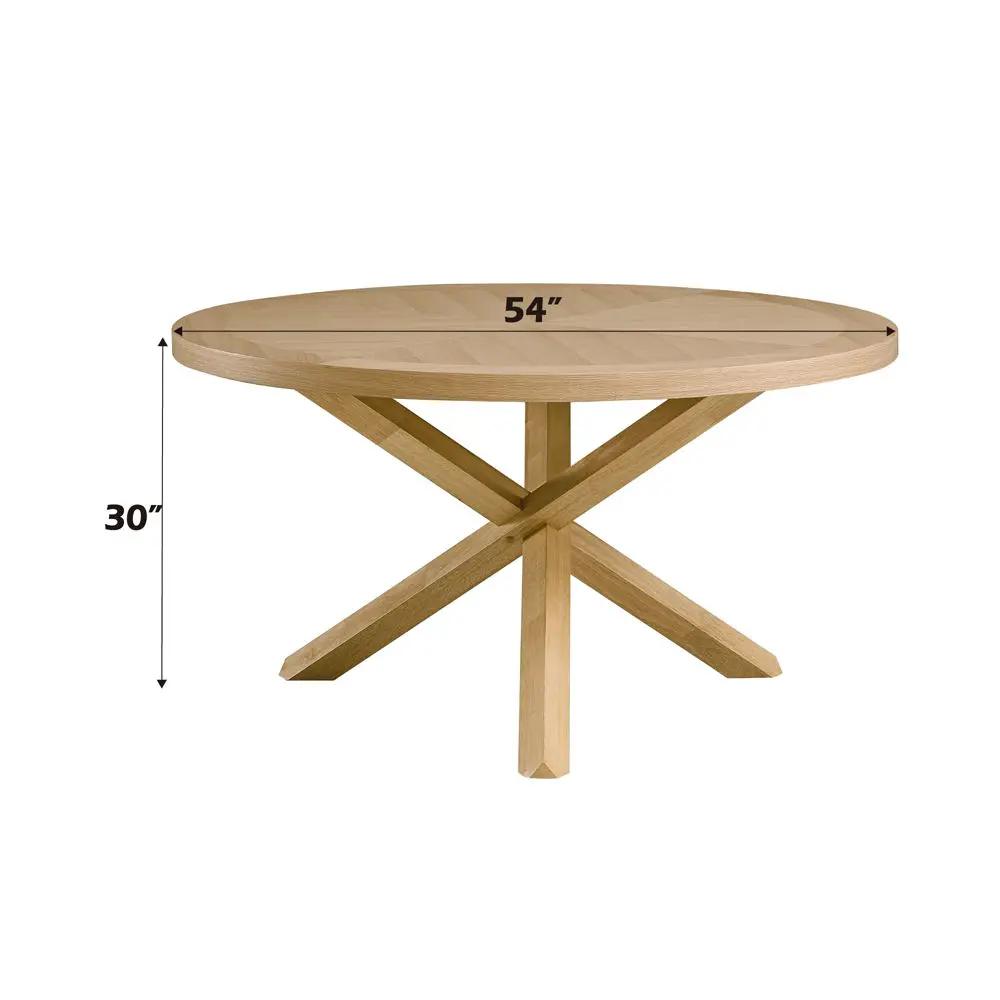 Kasem - Round Dining Table - Oak by Unique Piece Furniture