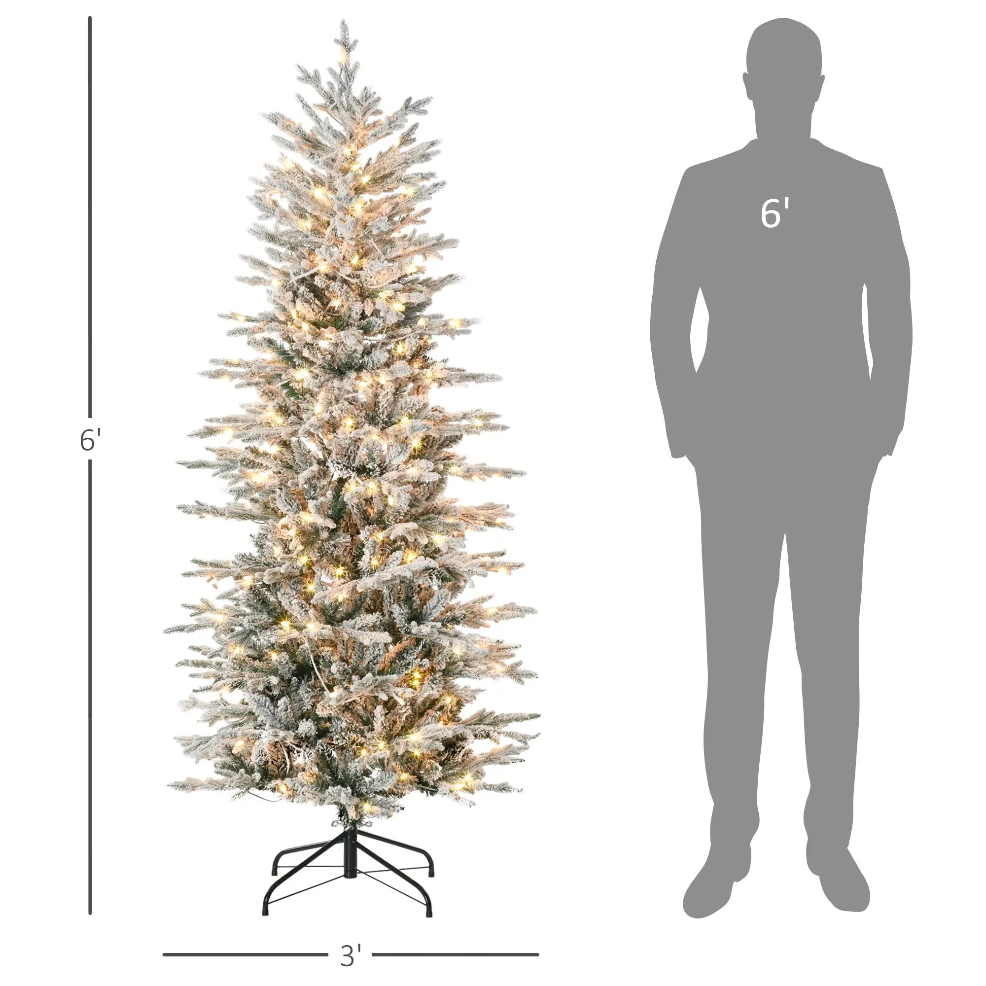 Artificial Flocked Christmas Tree with Warm Lights by HouseOfZazla
