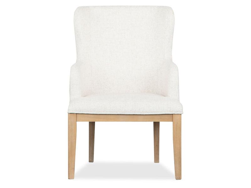 Somerset - Dining Arm Chair With Upholstered Seat & Back (Set of 2) - Butternut and Omari Natural, photo 5 of 7