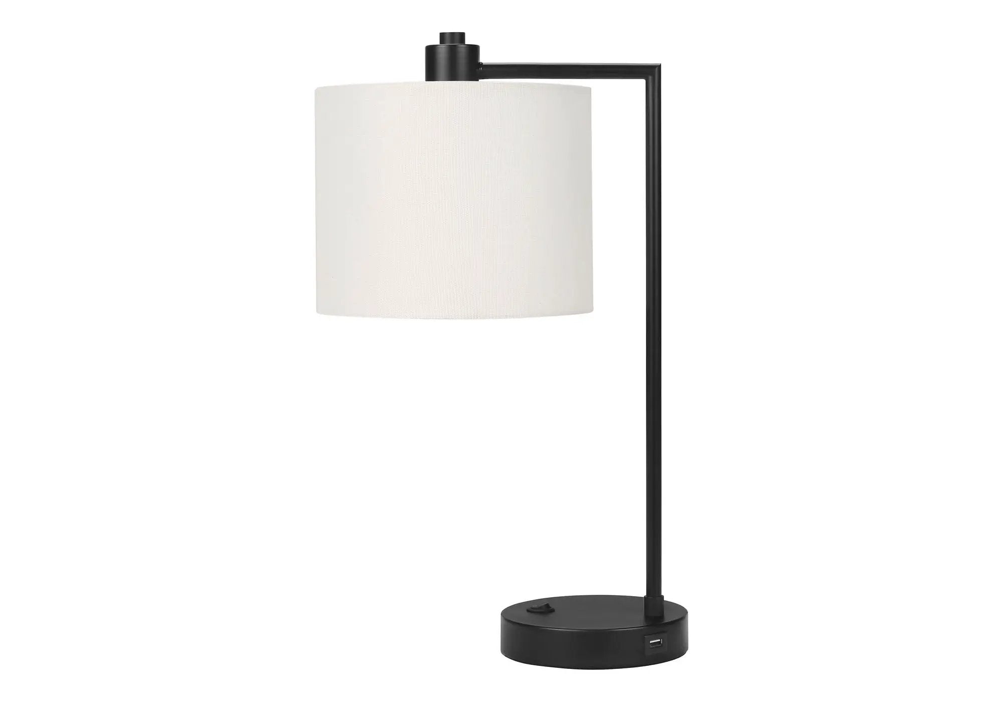 Lighting Table Lamp with USB Port Included, Modern - Black / Cream by HouseOfZazla