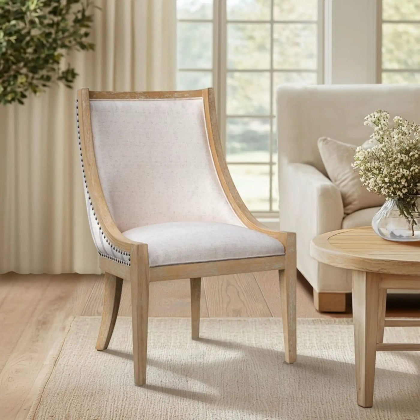 Upholstered Dining Chair With Nailhead Trim by HouseOfZazla
