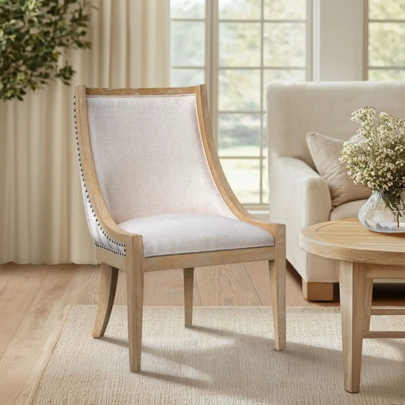 Upholstered Dining Chair With Nailhead Trim by HouseOfZazla