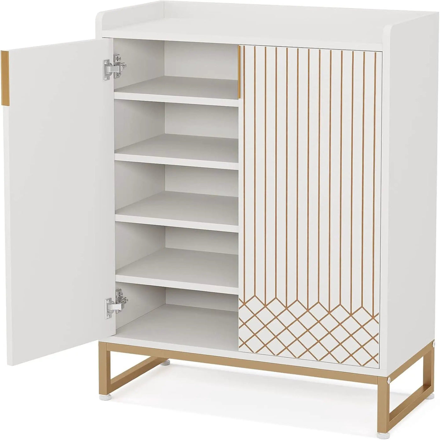 5 Tiers Shoe Storage Organizer With Doors by HouseOfZazla