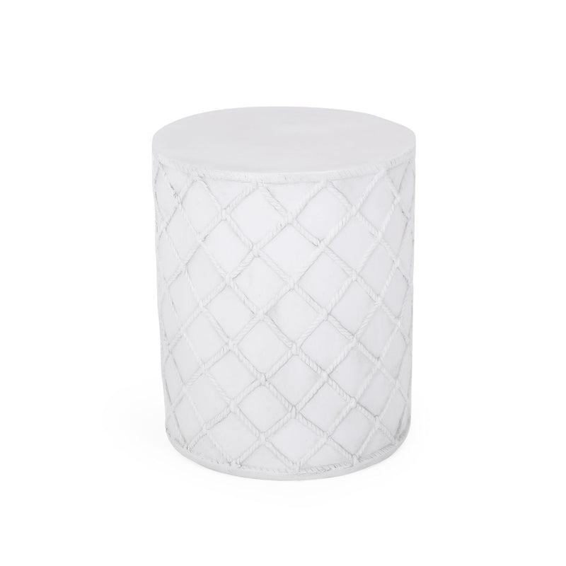 End Table, Outdoor - Antique White by HouseOfZazla