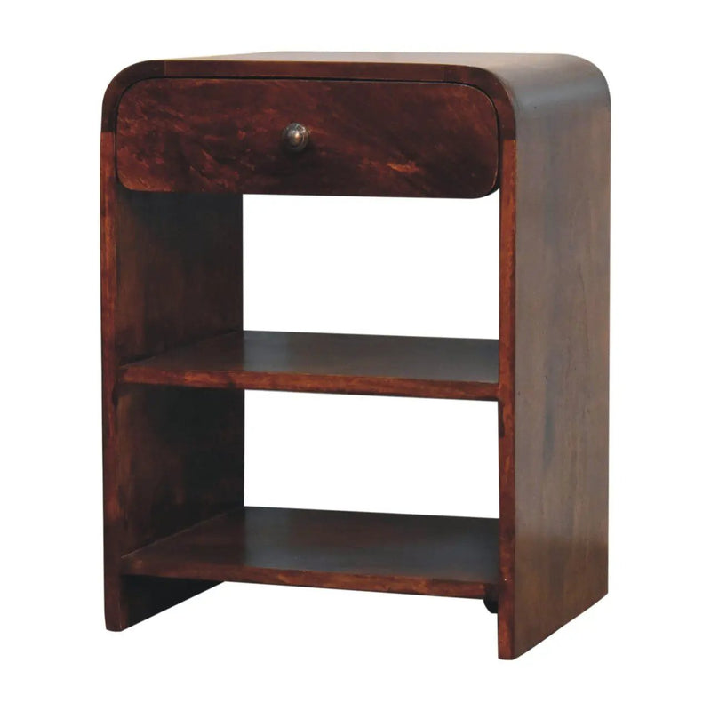 Aspen - Open Bedside Table - Dark Brown by Unique Piece Furniture