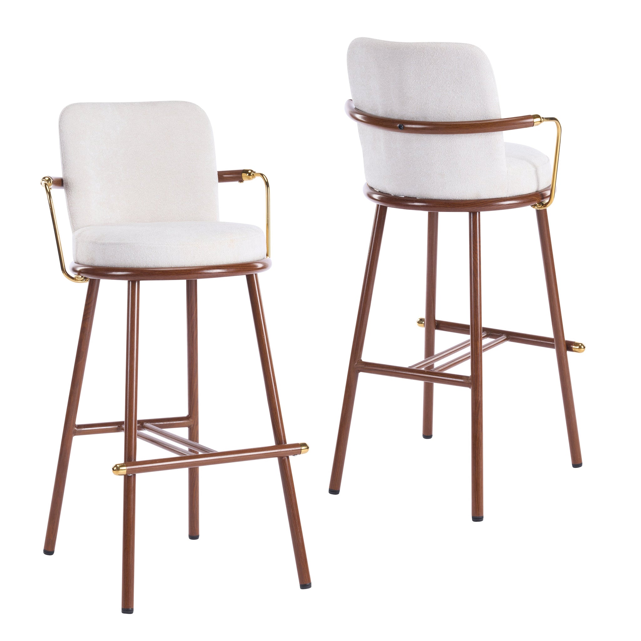 Chaya Indoor Upholstered Bar Stool with Metal Frame by HouseOfZazla