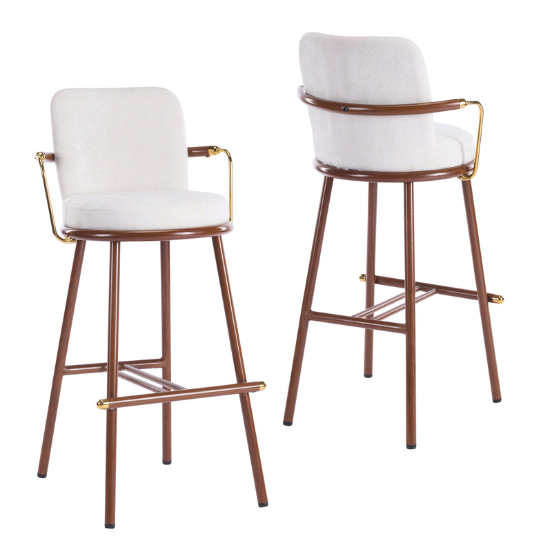 Chaya Indoor Upholstered Bar Stool with Metal Frame by HouseOfZazla