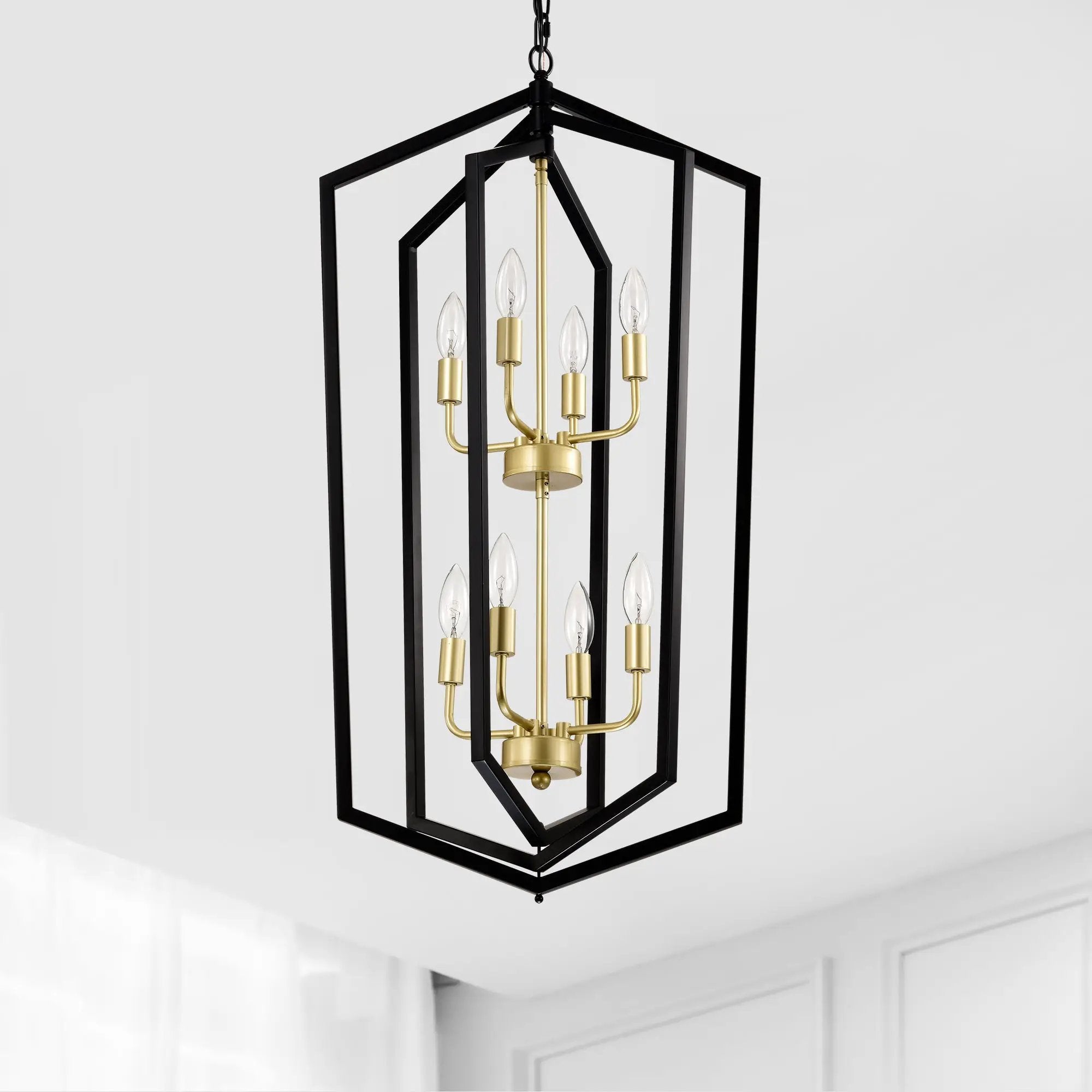8-Light Lantern Tired Farmhouse Ceiling Hanging Light by HouseOfZazla