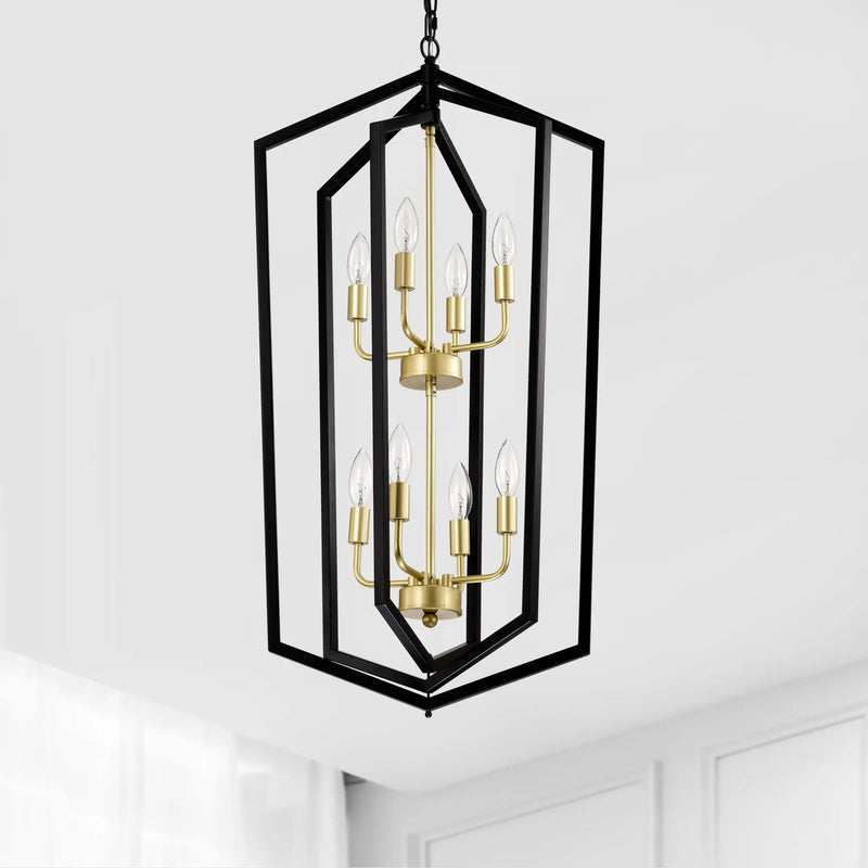 8-Light Lantern Tired Farmhouse Ceiling Hanging Light by HouseOfZazla