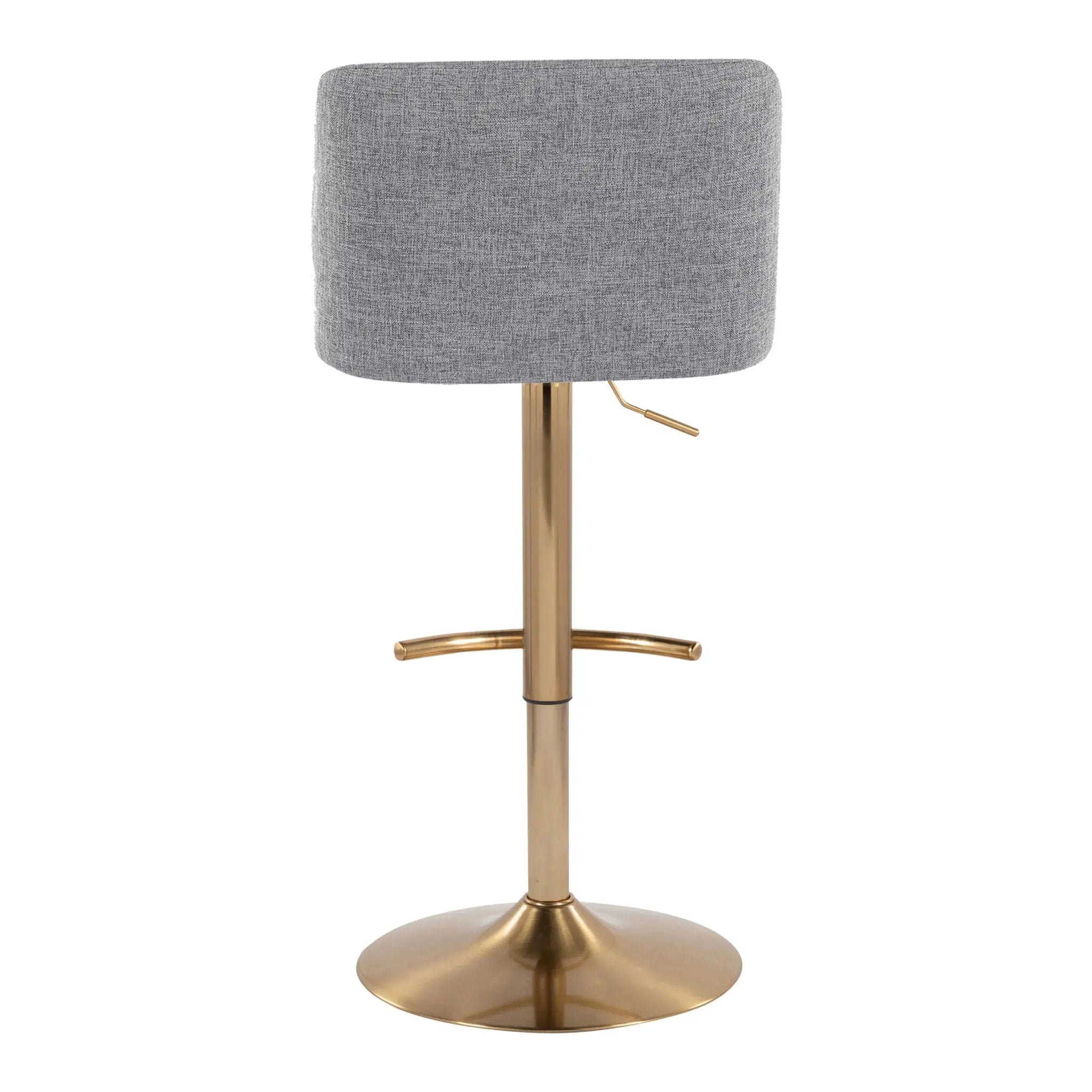 Toriano - Contemporary Adjustable Barstool With Swivel With Rounded T Footrest (Set of 2) by Unique Piece Furniture