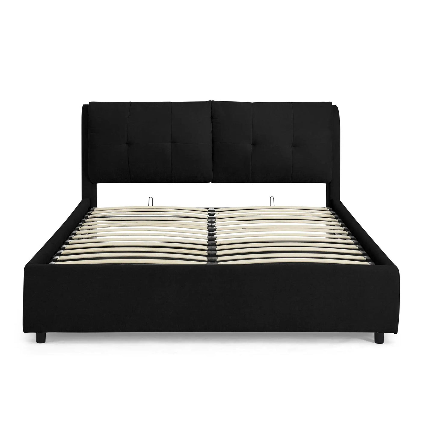 Storage Upholstered Hydraulic Platform Bed With Integrated Headboard by HouseOfZazla