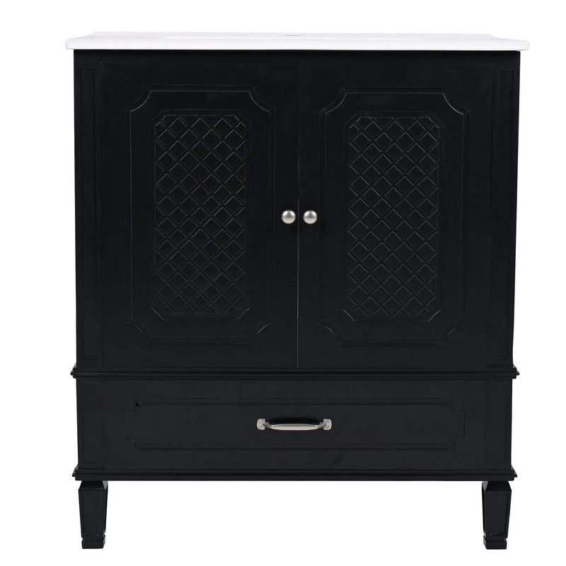 Bathroom Vanity With Sink, Soft Closing Door, Multi Functional Storage by HouseOfZazla
