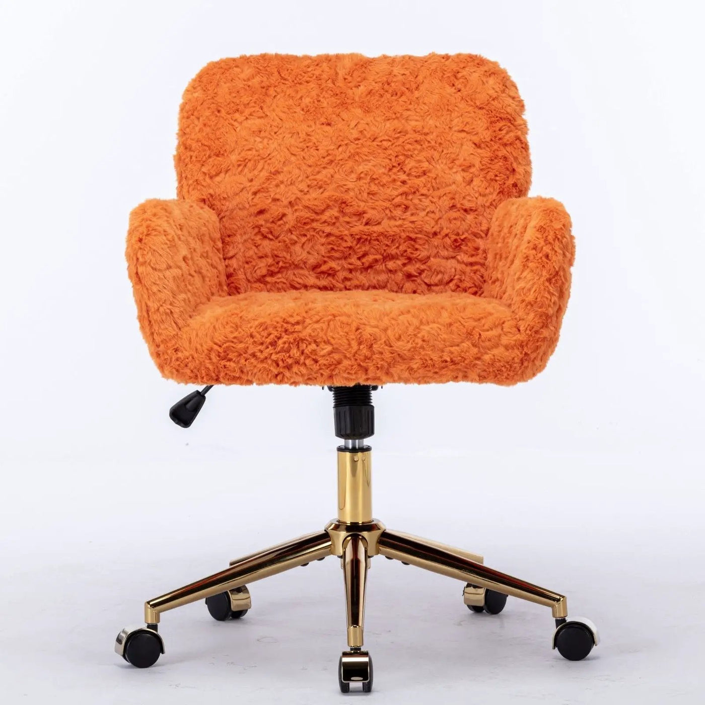 Office Chair, Artificial Rabbit Hair Home Office Chair With Metal Base, Adjustable Desk Chair Swivel Office Chair, Vanity Chair by Unique Piece Furniture