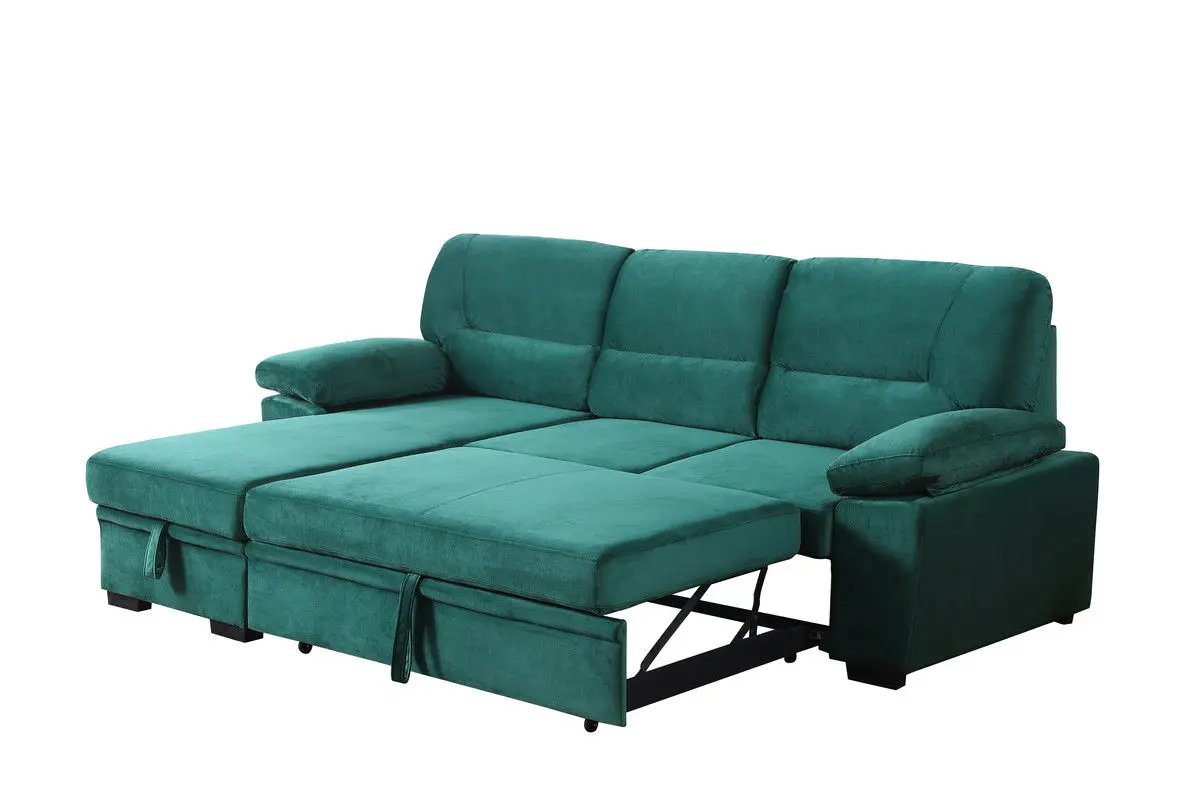 Kipling - Reversible Sleeper Sectional Sofa Chaise by HouseOfZazla