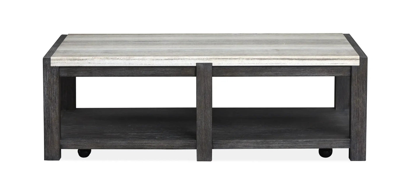 Plum Creek - Rectangular Cocktail Table With Casters by Unique Piece Furniture