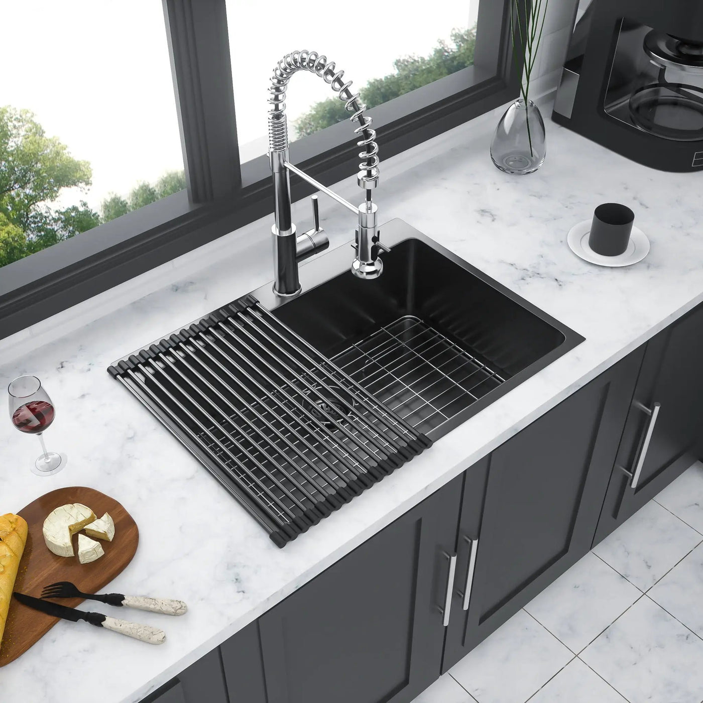 Topmount Kitchen Sink 16 Gauge, Single Bowl by HouseOfZazla