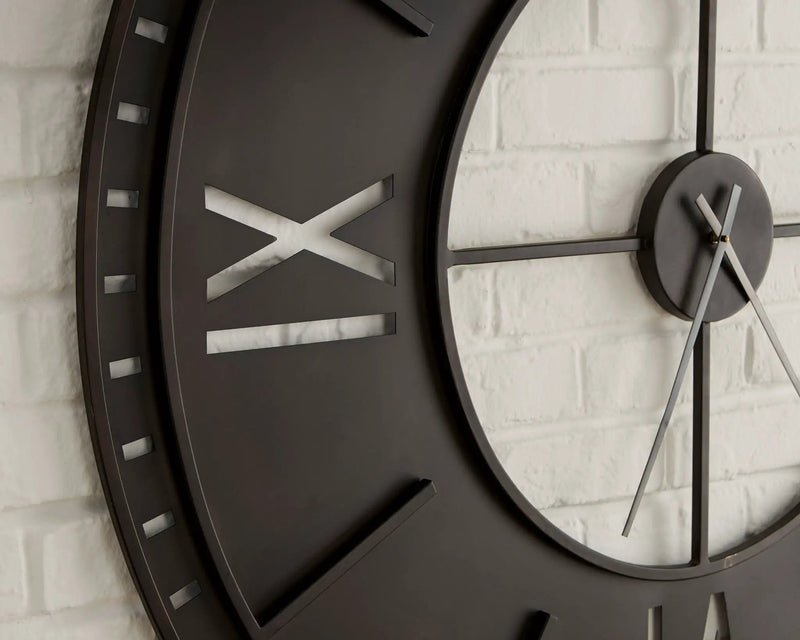 Lytle - Wall Clock - Antique Brown by Unique Piece Furniture