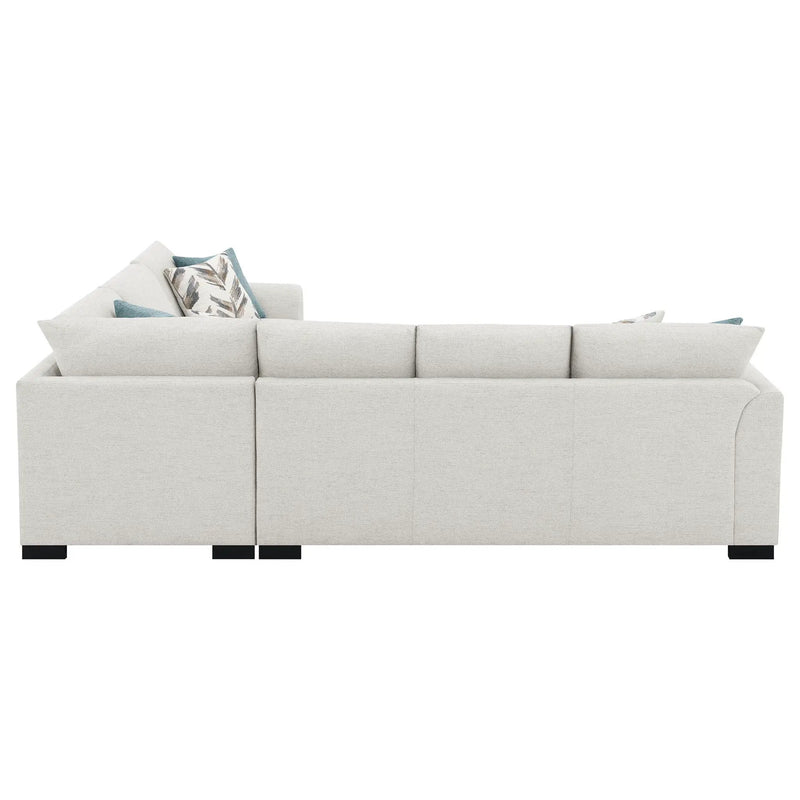 Radison - Upholstered Sectional Sofa With Hidden Sleeper - Greige