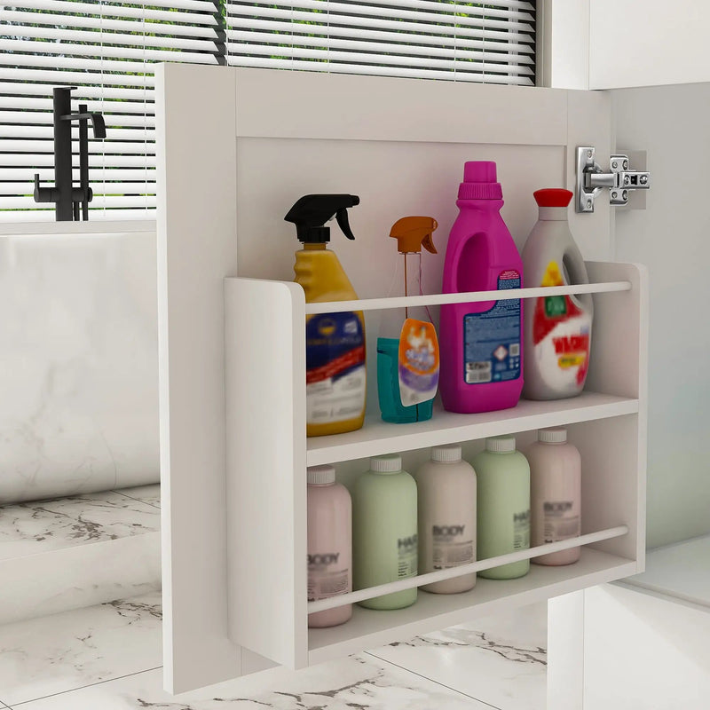 43" Bathroom Vanity Multi Functional Cabinet - White by HouseOfZazla