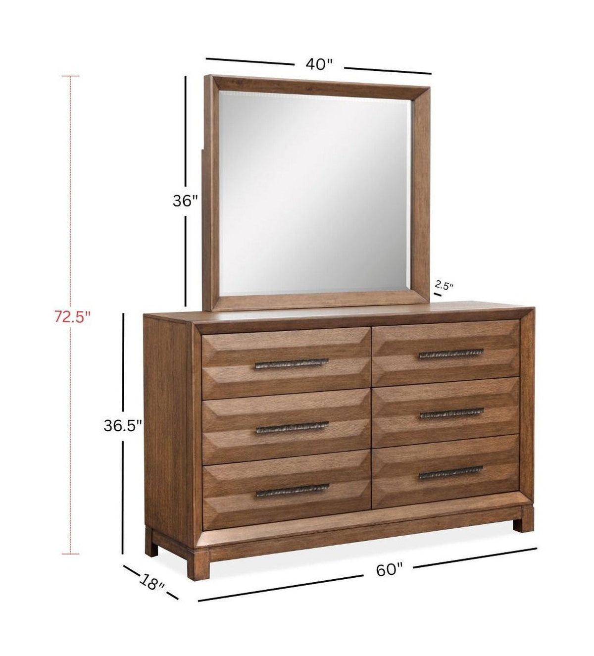 Callisto - Double Drawer Dresser, photo 8 of 10