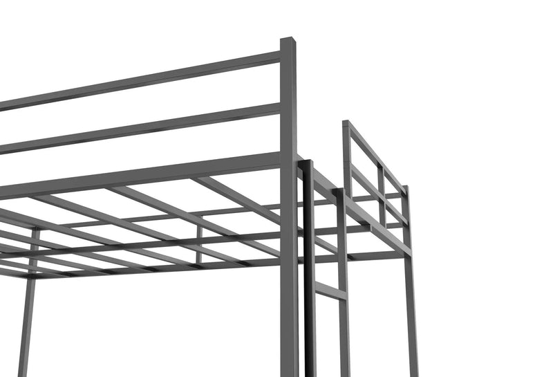 Twin Size House Loft Bed With Slide And Ladder - Black by HouseOfZazla