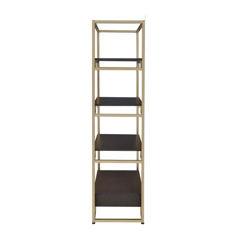 Yumia - Bookshelf - Gold & Walnut by Unique Piece Furniture