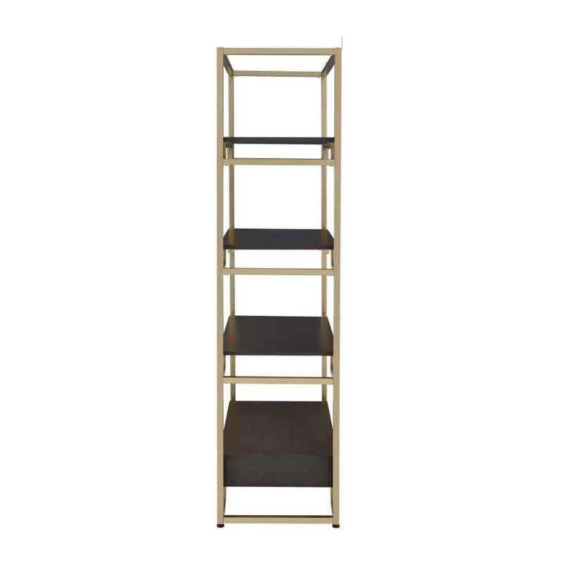 Yumia - Bookshelf - Gold & Walnut by Unique Piece Furniture