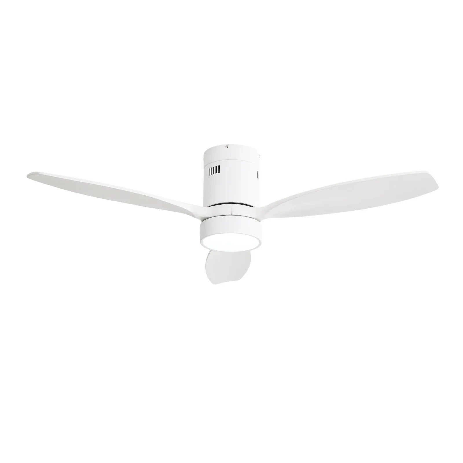 Indoor / Outdoor Ceiling Fan With Blades, Reversible DC Motor, Remote Controlled LED Light - White by Unique Piece Furniture