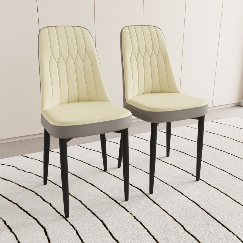 Modern Dining Chair With Cushions And Metal Legs by Unique Piece Furniture