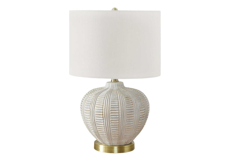 Transitional Lighting Table Lamp with Ivory Linen Shade - Cream, photo 3 of 4