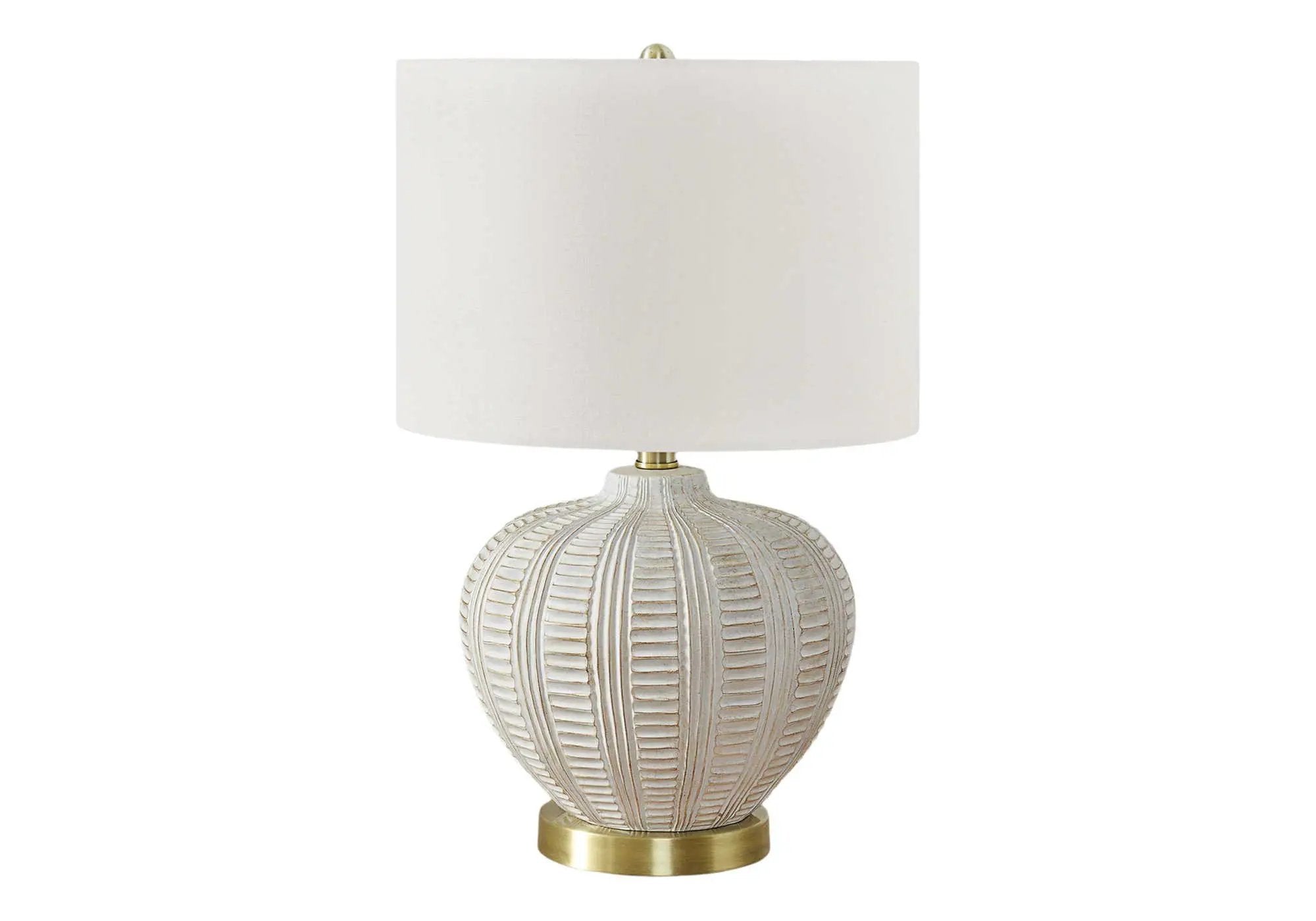 Transitional Lighting Table Lamp in Cream Resin by HouseOfZazla