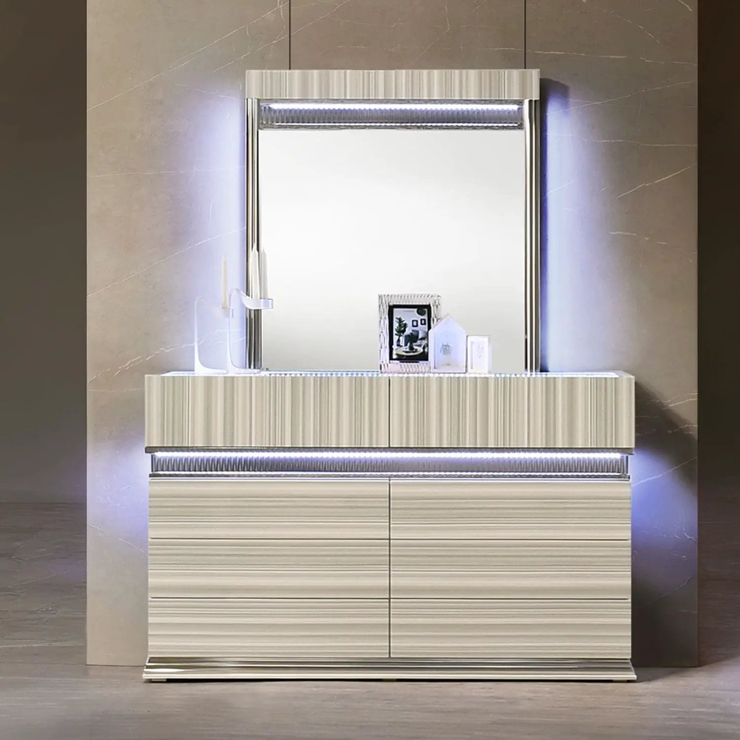 Leonor - 6 Drawer Dresser - Gray by HouseOfZazla