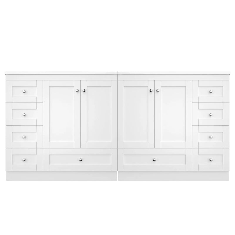 Shaker Free Standing Bathroom Vanity Cabinet & Sink, Soft Close Drawers, Soft Close Doors by HouseOfZazla