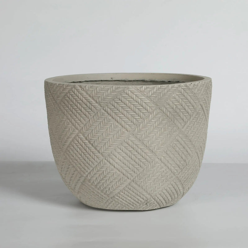 Round Concrete Planter Set of 2 by HouseOfZazla