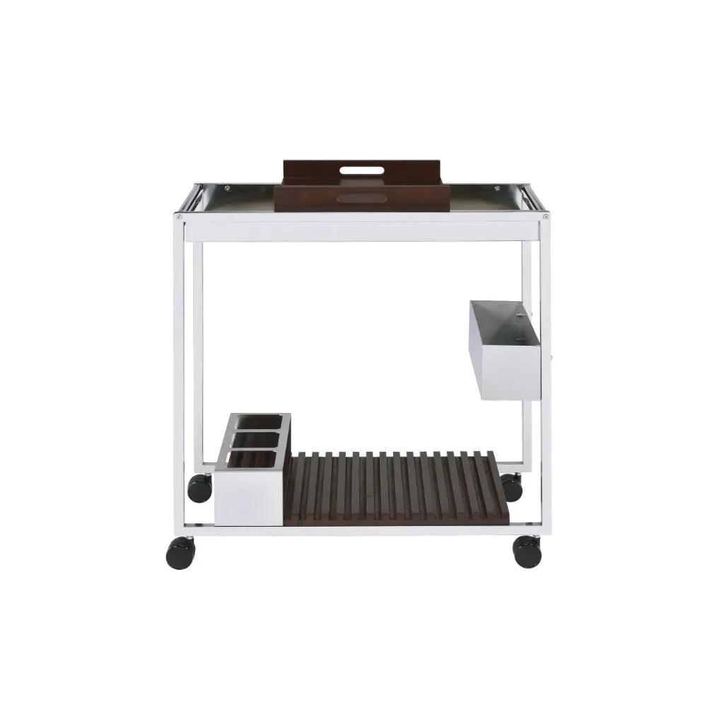 Lisses - Serving Cart - Chrome by Unique Piece Furniture